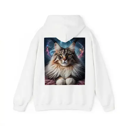 Maine Coon Cat Cosmic Galaxy Fantasy Portrait