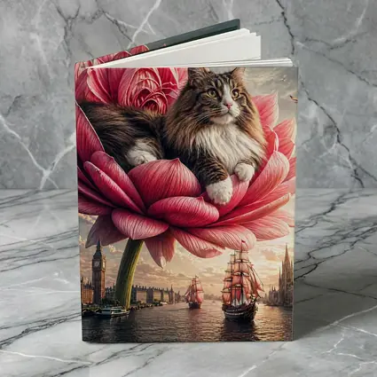 Norwegian Forest Cat Giant Pink Flower London