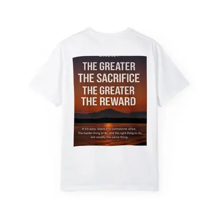 Sacrifice Reward Mindset Motivational Sunset Quote