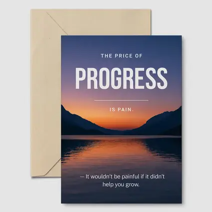 Price of Progress Is Pain Motivational Quote