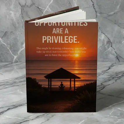 Opportunities Are Privilege Motivational Sunset Quote