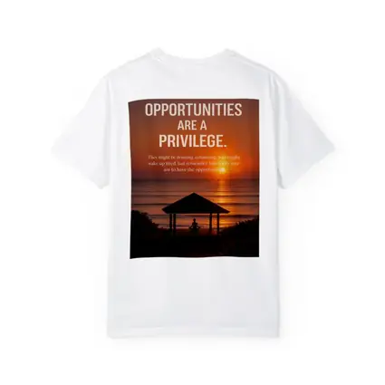 Opportunities Are Privilege Motivational Sunset Quote