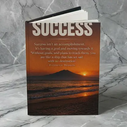 Road To Success Motivational Sunset Beach Quote