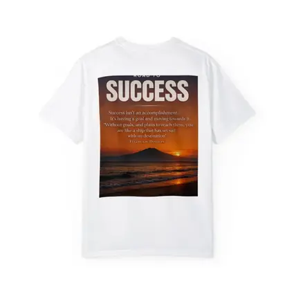 Road To Success Motivational Sunset Beach Quote