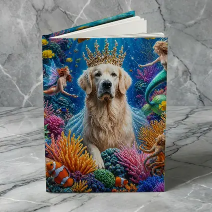 Golden Retriever King Underwater Mermaid Fantasy