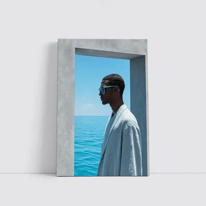 Man in Sunglasses by Ocean Doorway