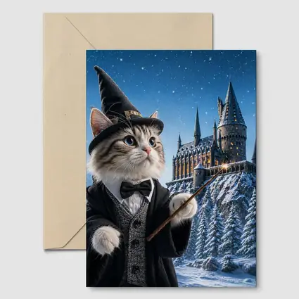 Wizard Cat Harry Potter Style Magic Castle