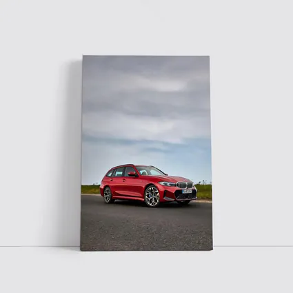 BMW 3 Series Touring Red on Open Road