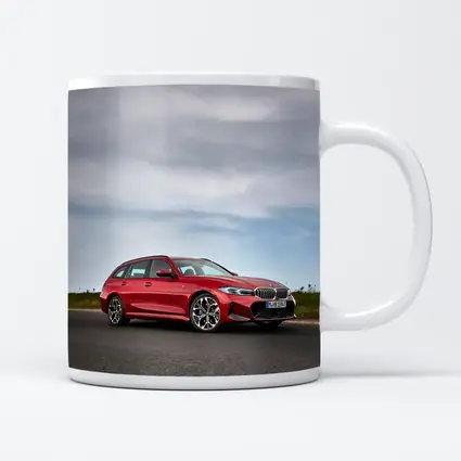 BMW 3 Series Touring Red on Open Road