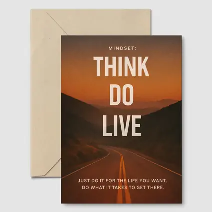 Mindset Think Do Live Road Motivational