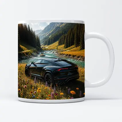 Lamborghini Urus Black SUV Mountain Valley