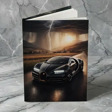 Bugatti La Voiture Noire Thunderstorm Road