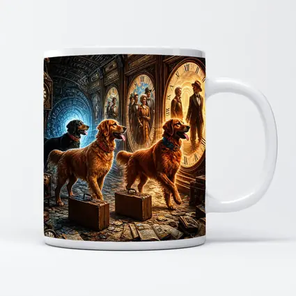 Golden Retrievers Time Travel Steampunk Adventure