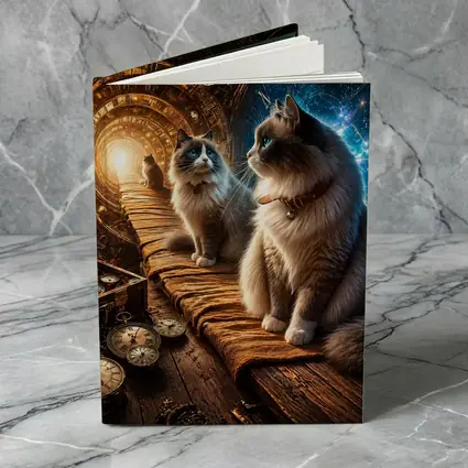 Ragdoll Cats Steampunk Space Time Portal