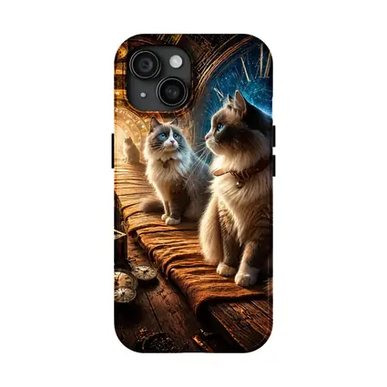 Ragdoll Cats Steampunk Space Time Portal