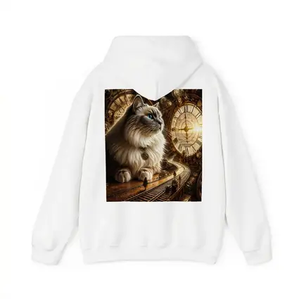Ragdoll Cat Steampunk Clocks Fantasy Scene