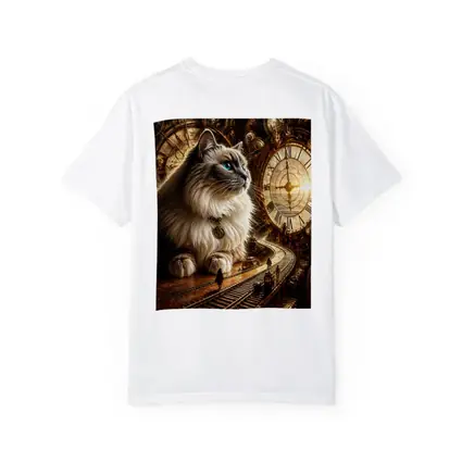Ragdoll Cat Steampunk Clocks Fantasy Scene