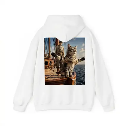 Tabby Cat Sailing Ship Ocean Adventure