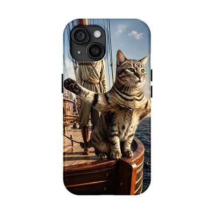 Tabby Cat Sailing Ship Ocean Adventure