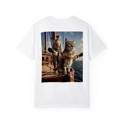 Tabby Cat Sailing Ship Ocean Adventure