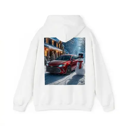Toyota Avalon Red Sedan Winter Snow Scene