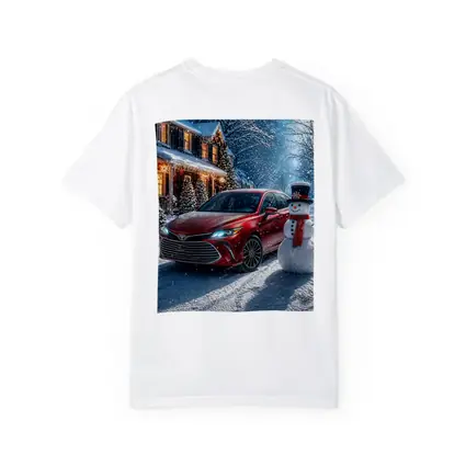 Toyota Avalon Red Sedan Winter Snow Scene