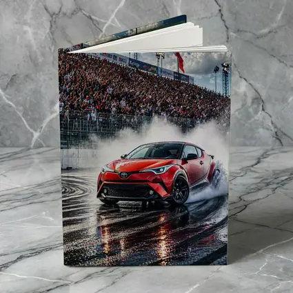 Toyota C-HR Drifting Wet Track Crowd