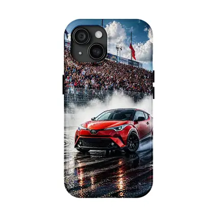 Toyota C-HR Drifting Wet Track Crowd