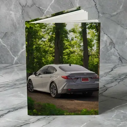 Toyota Camry Silver Sedan Forest Path