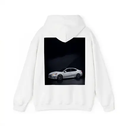 Toyota Camry White Sedan Dark Studio Background