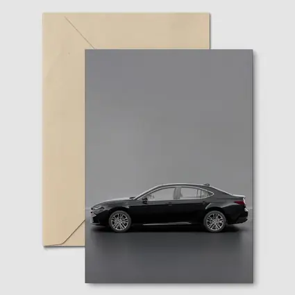 Toyota Camry Black Sedan Gray Studio Background