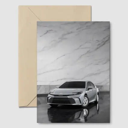 Toyota Camry Silver Sedan Marble Wall