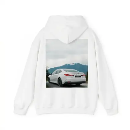 Toyota Camry White Sedan Mountain Road