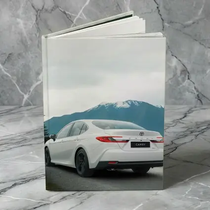 Toyota Camry White Sedan Mountain Road