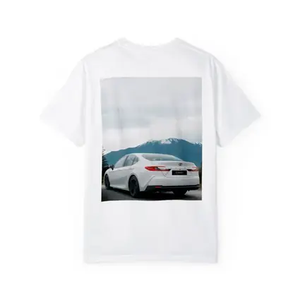 Toyota Camry White Sedan Mountain Road