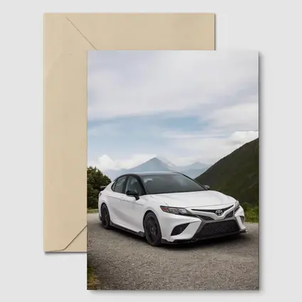 Toyota Camry White Mountain Road Scene