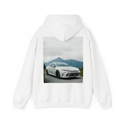 Toyota Camry White Sedan Mountain Road