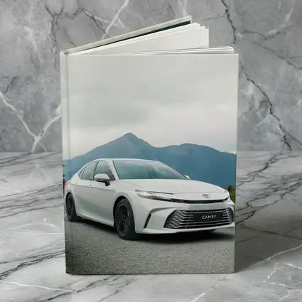 Toyota Camry White Sedan Mountain Road