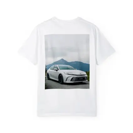Toyota Camry White Sedan Mountain Road