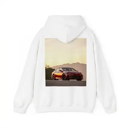 Toyota Camry Red Sunset Mountain Road