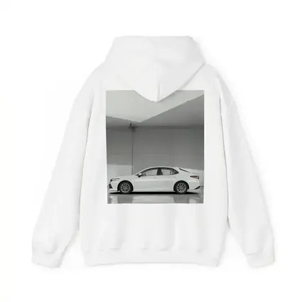 Toyota Camry White Minimal Garage Side View