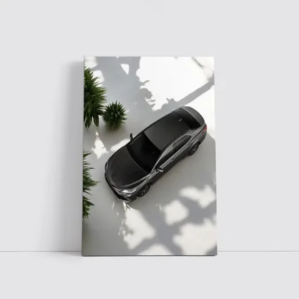 Toyota Camry Gray Sedan Overhead Studio Shot