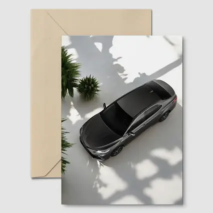 Toyota Camry Gray Sedan Overhead Studio Shot