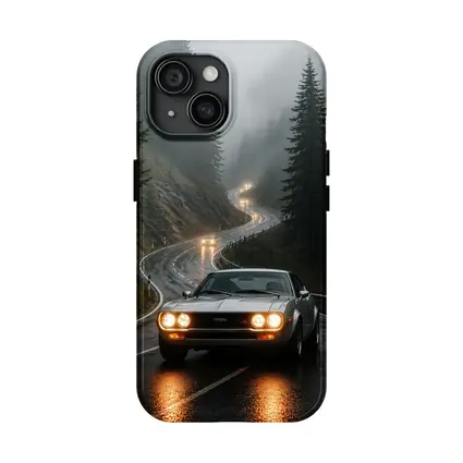 Toyota Celica on Foggy Mountain Road