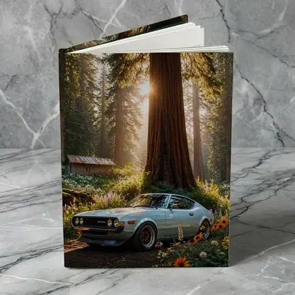 Toyota Celica Parked In Sunlit Forest
