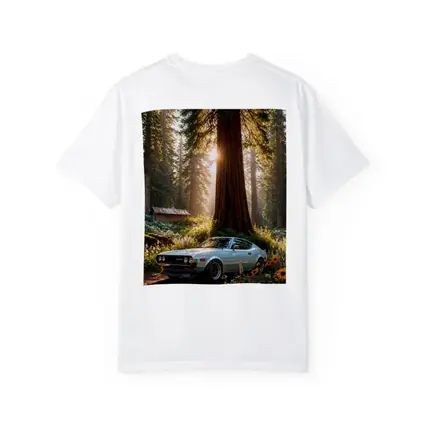 Toyota Celica Parked In Sunlit Forest