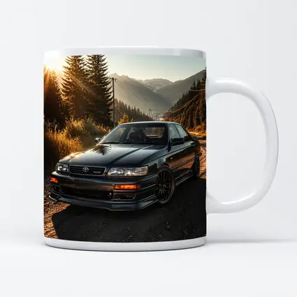 Toyota Chaser Sport Parked Mountain Sunset Road