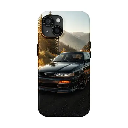 Toyota Chaser Sport Parked Mountain Sunset Road