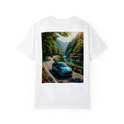 Toyota Corolla Blue Car Mountain River Road