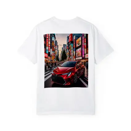 Red Toyota Corolla Tokyo City Streets